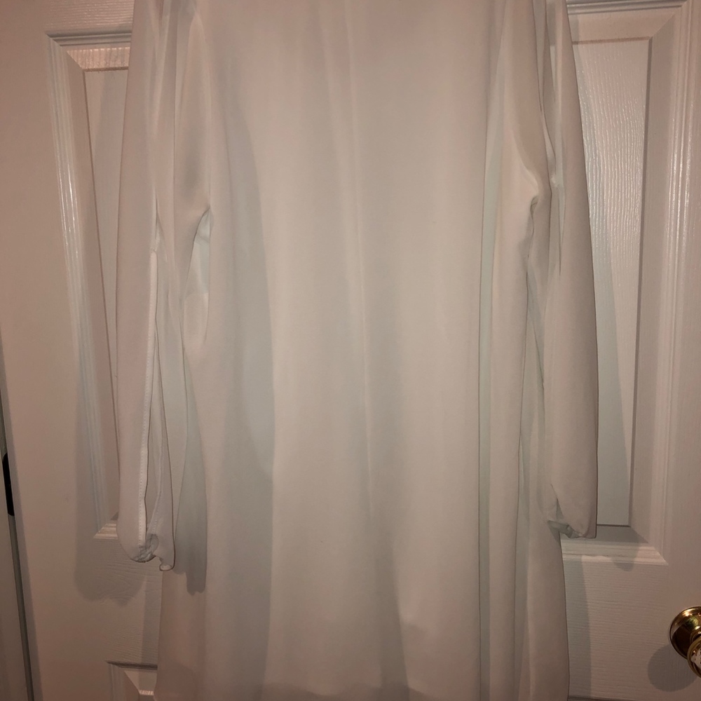 Cold Shoulder White Dress - Picture 2 of 3